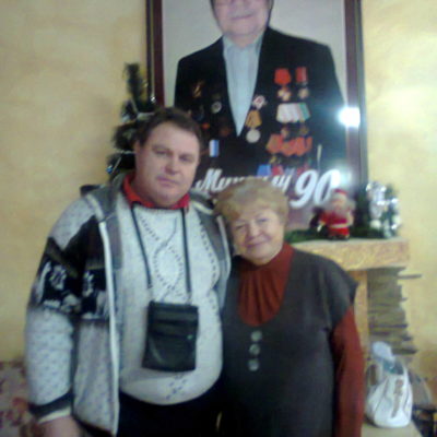 С женой М. Пуговкина